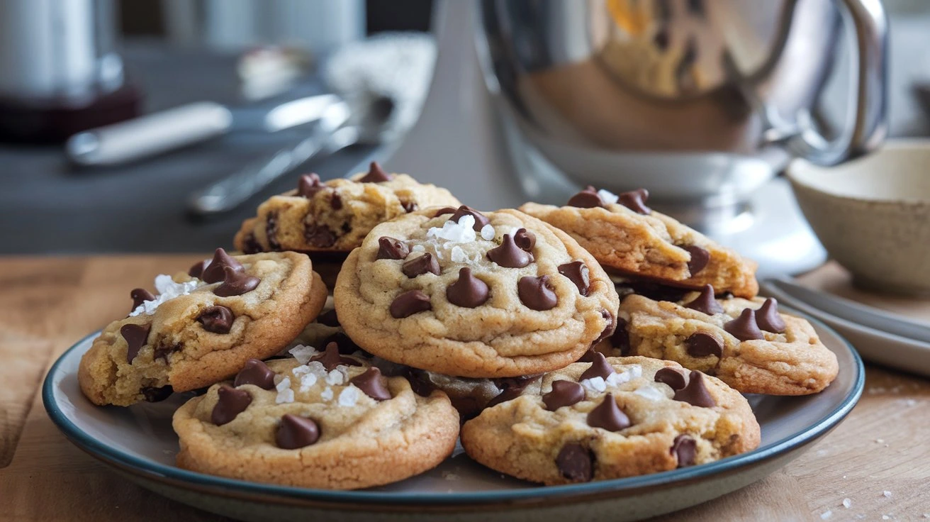 a-photo-of-a-plate-of-browned-butter-chocolate-chip cookies